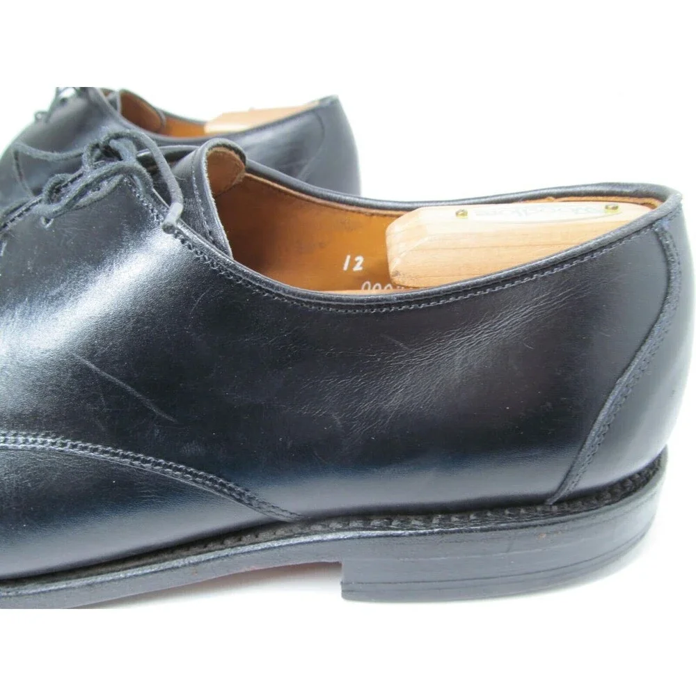 Allen Edmonds Burton Mens black Leather Apron Toe Lace Up Derbys Size US 12 D